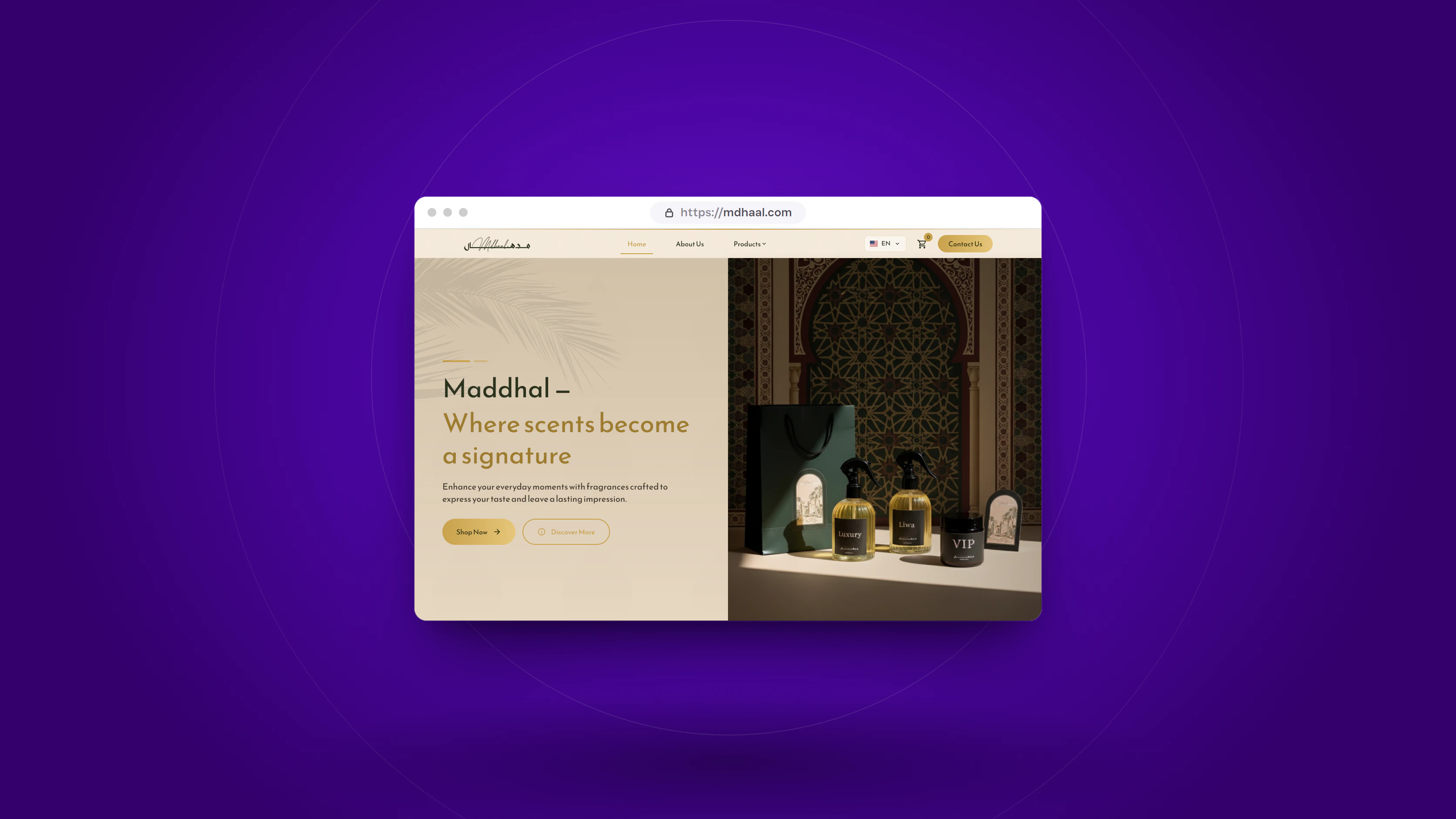 Mdhaal’s website (mdhaal.com) in a desktop browser.