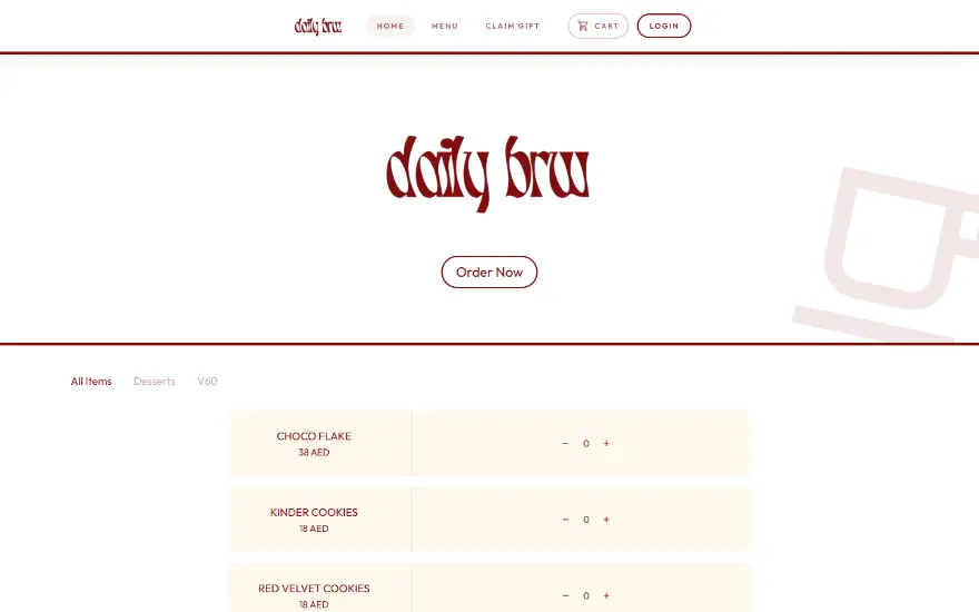 Daily Brew website